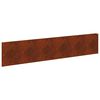vidaXL Okraj tr&aacute;vn&iacute;ku 10 pcs 100 x 22 cm Ocel Rezav&aacute;