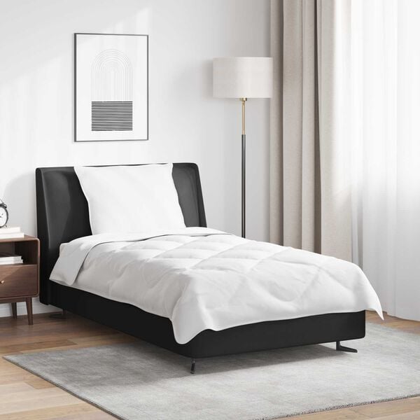 vidaXL Přikr&yacute;vka s pol&scaron;t&aacute;řem 2 pcs B&iacute;l&aacute; Mikrovl&aacute;kno