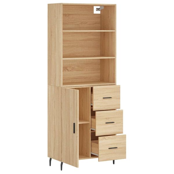 vidaXL Skř&iacute;ň highboard dub sonoma 69,5 x 34 x 180 cm kompozitn&iacute; dřevo