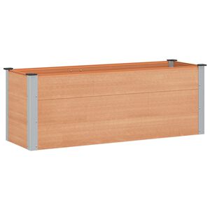 vidaXL Zahradn&iacute; vyv&yacute;&scaron;en&yacute; z&aacute;hon Hněd&aacute; 150 x 50 x 54 cm WPC a hlin&iacute;k