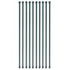 vidaXL Plotov&eacute; sloupky, 10 ks, kov, 1 m, zelen&eacute;