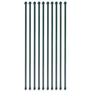 vidaXL Plotov&eacute; sloupky, 10 ks, kov, 1 m, zelen&eacute;
