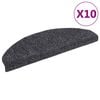 vidaXL Schodov&eacute; rohože samolepic&iacute; 10 ks 65 x 21 x 4 cm tmavě &scaron;ed&eacute;, půlkulat&eacute;, velk&eacute;