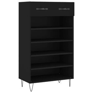 vidaXL Botn&iacute;k čern&yacute; 60 x 35 x 105 cm kompozitn&iacute; dřevo