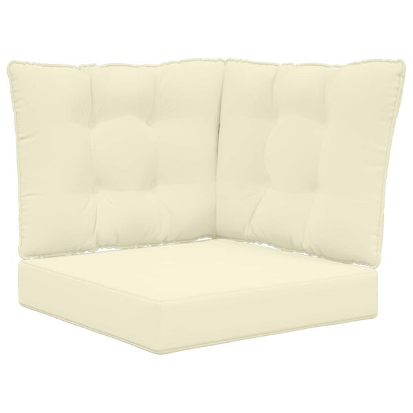 vidaXL Venkovn&iacute; pol&scaron;t&aacute;ř na pohovku 3 pcs Kr&eacute;mov&aacute; Polyester