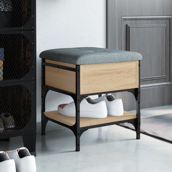 vidaXL Lavice s botn&iacute;kem dub sonoma 42 x 42 x 45 cm kompozitn&iacute; dřevo