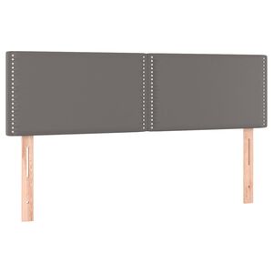 vidaXL Čela postele &scaron;ed&aacute; 144x5x78/88 cm uměl&aacute; kůže