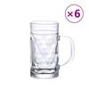 vidaXL Pivn&iacute; půllitry s uchem 6 ks 500 ml