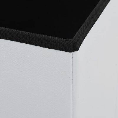 vidaXL Skládací úložné stoličky 2 ks bílé umělá kůže