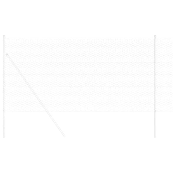 vidaXL Hexagonální oplocení Stříbrná 1,4 x 50 m Pozinkovaná ocel