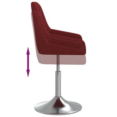 vidaXL Barová židle vínová textil