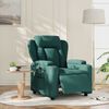 vidaXL Elektrick&eacute; polohovac&iacute; křeslo tmavě zelen&eacute; textil
