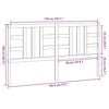 vidaXL Čelo postele čern&eacute; 186 x 4 x 100 cm masivn&iacute; borovice