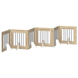 vidaXL Skl&aacute;dac&iacute; ps&iacute; br&aacute;na se stojany 6 ks Dub sonoma 362 cm