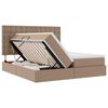 vidaXL Postel s &uacute;ložn&yacute;m prostorem a LED osvětlen&iacute;m s čelo Cappuccino