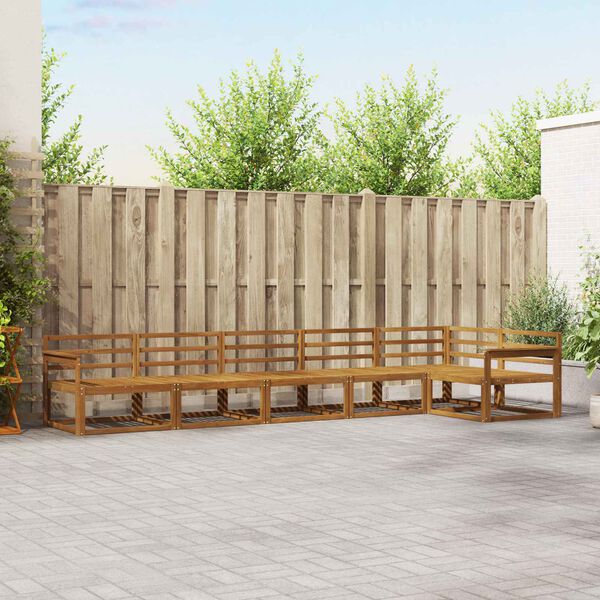 vidaXL Venkovn&iacute; pohovkov&aacute; souprava 6 pcs Př&iacute;rodn&iacute;