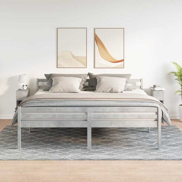 vidaXL Nočn&iacute; stolky se z&aacute;suvkou 2 ks betonově &scaron;ed&aacute; 20x36x60 cm