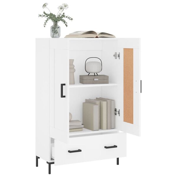 vidaXL Skř&iacute;ň highboard b&iacute;l&aacute; 69,5 x 31 x 115 cm kompozitn&iacute; dřevo