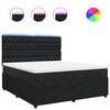 vidaXL Box spring postel s matrac&iacute; čern&aacute; 180x200 cm samet
