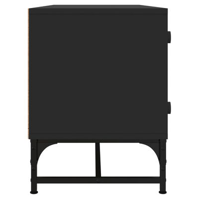 vidaXL TV skříňka se skleněnými dvířky černá 102 x 37 x 50 cm