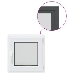 vidaXL Okno do sklepa "RISOR" 50x50 cm otevíravě-sklopné DIN pravé antracitové