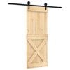 vidaXL Posuvn&eacute; dveře Přirozen&aacute; a čern&aacute; 80 x 210 cm