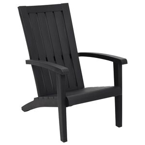vidaXL Zahradn&iacute; židle Adirondack čern&aacute; polypropylen