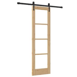 vidaXL Posuvn&eacute; dveře ORKDAL 61 x 198,5 cm Masivn&iacute; borov&eacute; dřevo a sklo