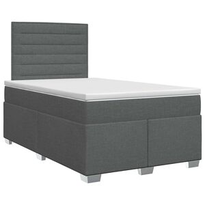 vidaXL Postel boxspring s matrac&iacute; Tmavě &scaron;ed&aacute; 120 x 190 cm Textil