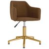 vidaXL Otočn&eacute; j&iacute;deln&iacute; židle 4 ks hněd&eacute; samet