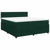 vidaXL Box spring postel s matrac&iacute; tmavě zelen&aacute; 200x200 cm samet
