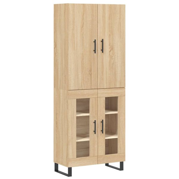 vidaXL Skř&iacute;ň highboard dub sonoma 69,5 x 34 x 180 cm kompozitn&iacute; dřevo