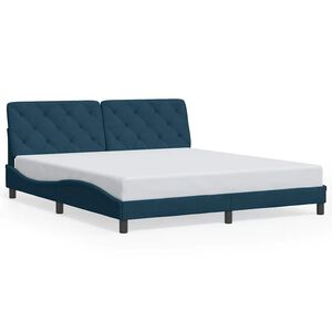 vidaXL R&aacute;m postele bez matrace tmavě modr&yacute; 180x200 cm samet