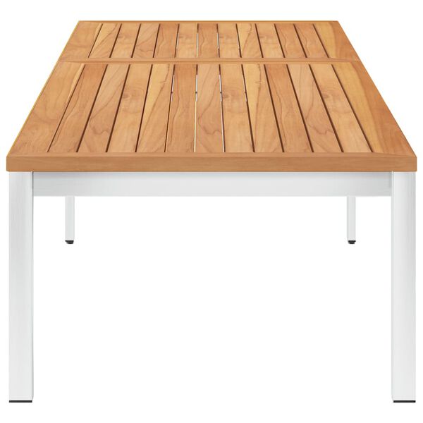 vidaXL Zahradn&iacute; leh&aacute;tko s podu&scaron;kou masivn&iacute; teak a nerezov&aacute; ocel