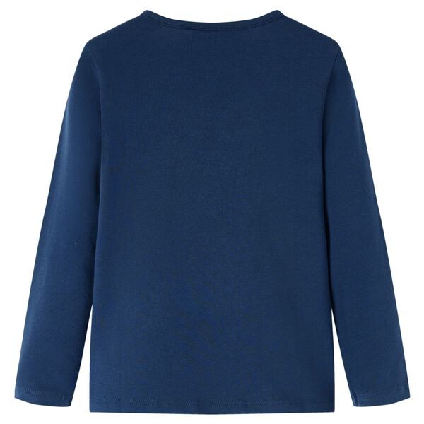 Dětsk&eacute; tričko s dlouh&yacute;m ruk&aacute;vem n&aacute;mořnicky modr&eacute; 104