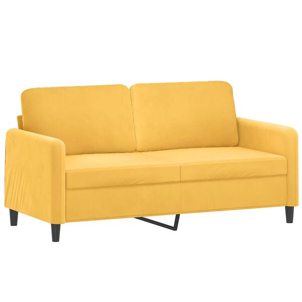 vidaXL 3d&iacute;ln&aacute; sedac&iacute; souprava s pol&scaron;t&aacute;ři a podu&scaron;kami žlut&aacute; samet