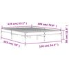 vidaXL Rám postele šedý sonoma 135 x 190 cm kompozitní dřevo a kov