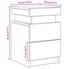 vidaXL Nočn&iacute; stolky s LED 2 ks dub artisan 35x39x55cm kompozitn&iacute; dřevo