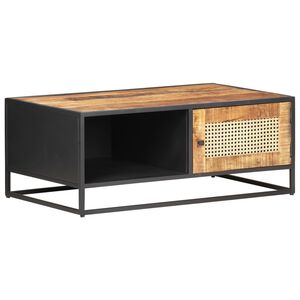 vidaXL Konferenčn&iacute; stolek 90x50x35 cm hrub&yacute; mangovn&iacute;k př&iacute;rodn&iacute; r&aacute;kos