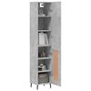 vidaXL Skř&iacute;ň highboard betonově &scaron;ed&aacute; 34,5x34x180 cm kompozitn&iacute; dřevo