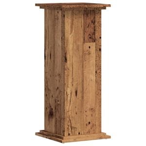 vidaXL Stojan na rostliny old wood 33 x 33 x 80 cm kompozitn&iacute; dřevo