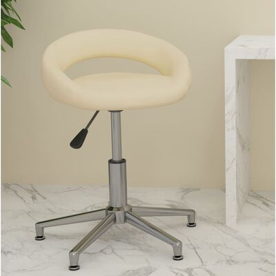 vidaXL Otočná kancelářská židle krémová umělá kůže