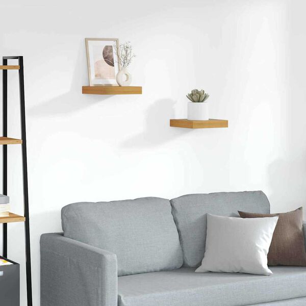 vidaXL N&aacute;stěnn&aacute; polička 2 pcs Hněd&aacute; 23 x 23,5 x 4 cm kompozitn&iacute; dřevo