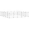 vidaXL 20panelov&aacute; ohr&aacute;dka pro zv&iacute;řata s dv&iacute;řky čern&aacute; 175 x 175 x 35 cm ocel