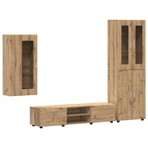 vidaXL Sestava TV skř&iacute;něk FLORIN 3 pcs Artisanov&yacute; dub kompozitn&iacute; dřevo