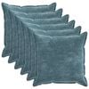 vidaXL Povlak na pol&scaron;t&aacute;ř 6 pcs HOUTEN Modr&aacute; 80 x 80 cm