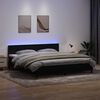 vidaXL Box spring postel s matrac&iacute; a LED růžov&aacute; 180x220 cm samet