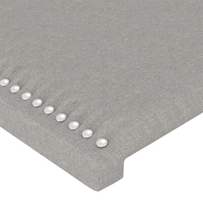 vidaXL Čelo postele s LED světle šedé 80 x 5 x 78/88 cm textil