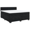 vidaXL Box spring postel s matrac&iacute; čern&aacute; 180x200 cm samet