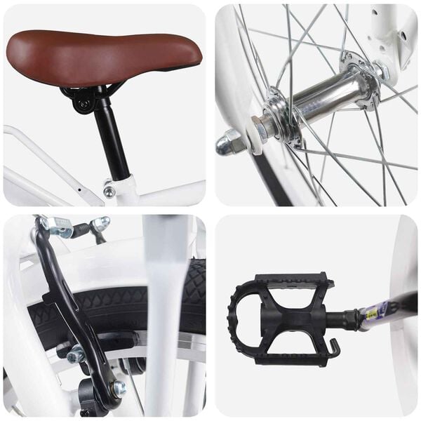 vidaXL Dětsk&eacute; Kolo 20 palců pro děti ve věku 6-11 let B&iacute;l&aacute;